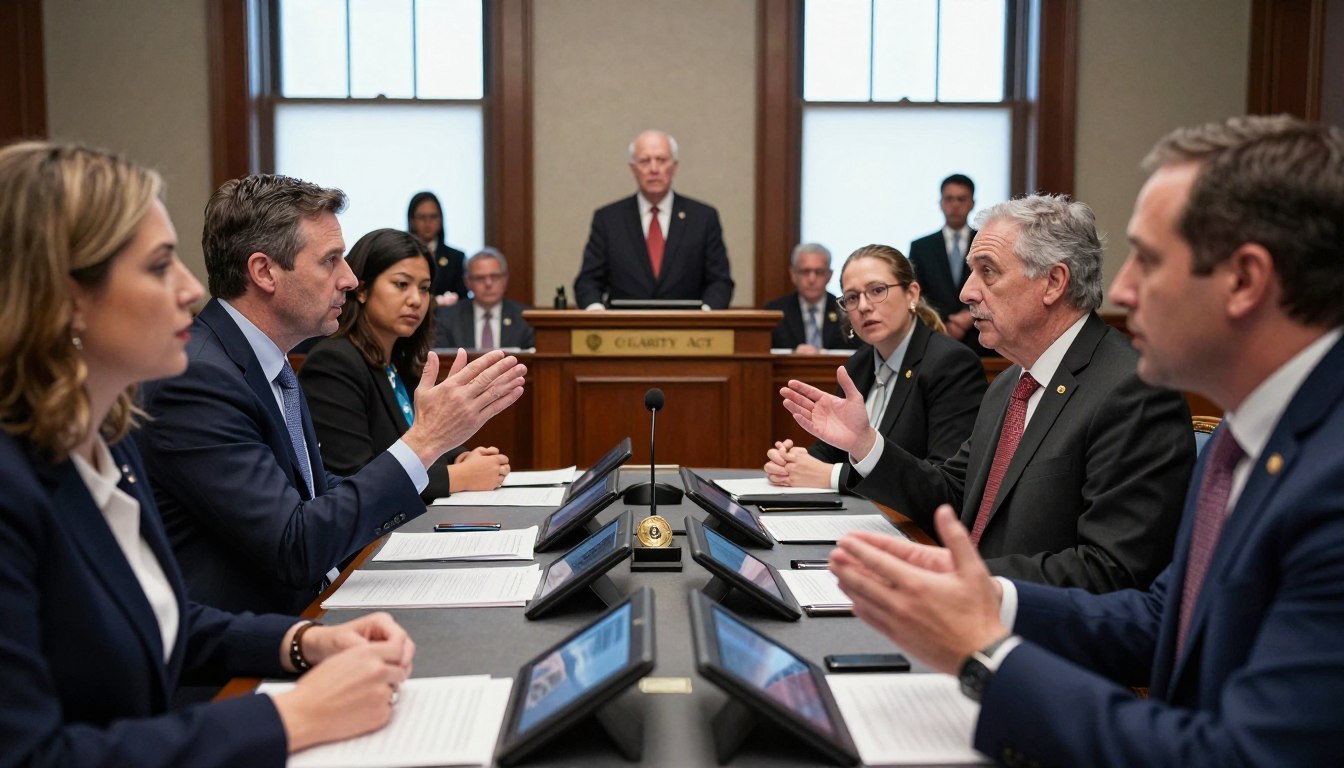 Congressional debate over the CLARITY Act and crypto oversight